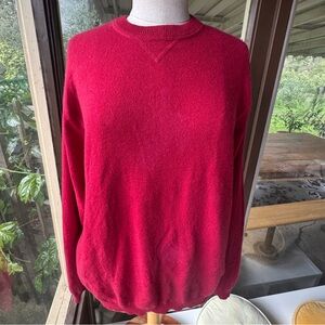 Cashmere red crewneck sweater men’s large